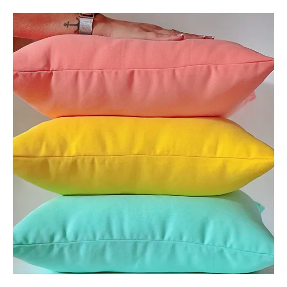 Set X3 Almohadones Lisos De Colores Con Relleno Extra Grande