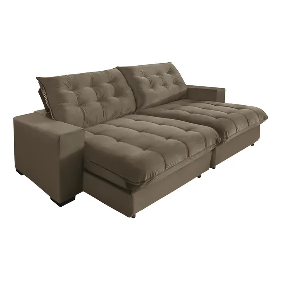 Sofá Califórnia Molas Ensacadas E Pillow Top 2,30mts Castor
