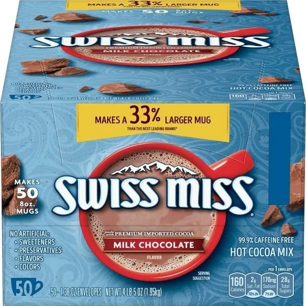 Chocolate Swiss Miss Milk Chocolate Hot Cocoa Mix 50 Sobres