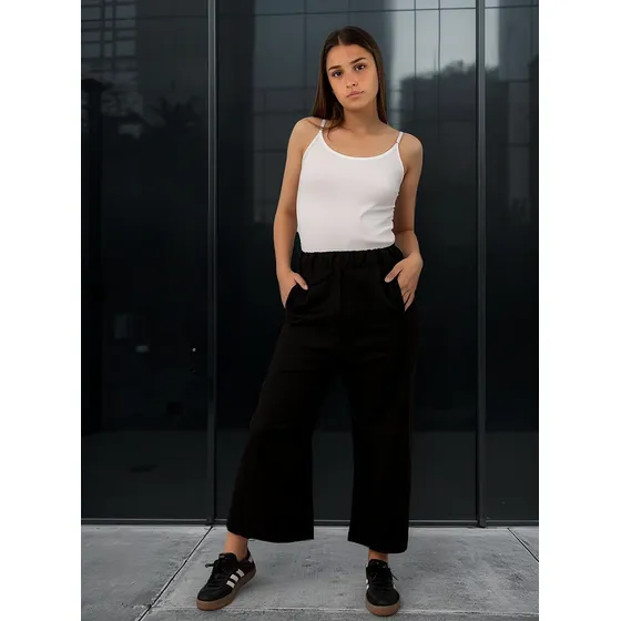 Pantalón Nina Cropped Elastizado Lino Byh Jeans