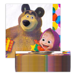 Juego De Servilletas Mighty Mojo Masha Y El Oso Paper X20 Juego De Servilletas Mighty Mojo Masha Y El Oso Paper X20