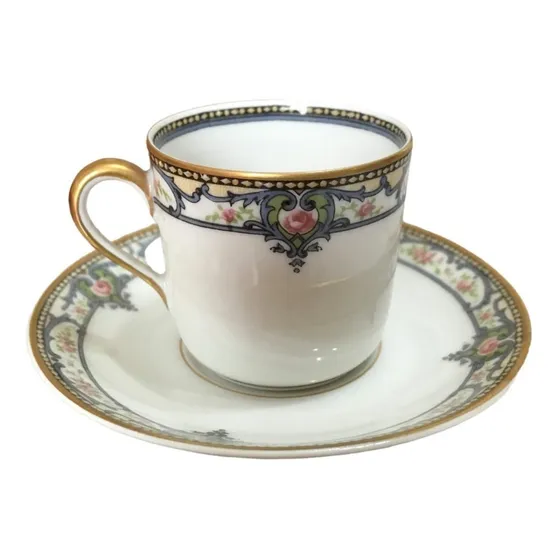 Taza Con Plato Porcelana Coleccion Theodore Haviland Limoges