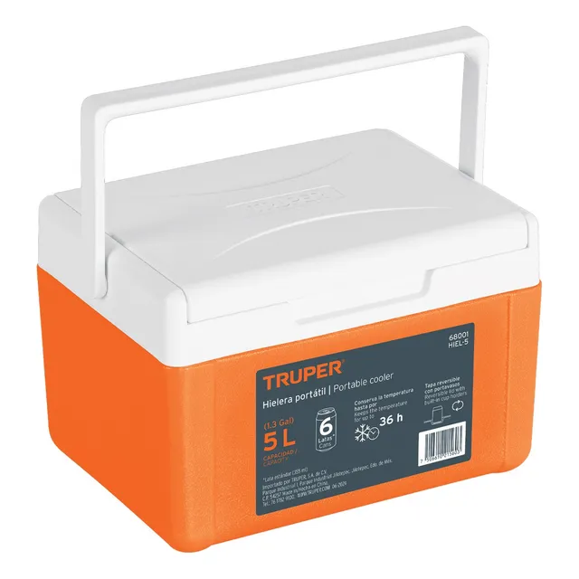 Hielera De 5 L, Truper 68001 Color Naranja
