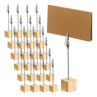 24 Soportes Rústicos De Madera Para Números De Mesa 24 Soportes Rústicos De Madera Para Números De Mesa