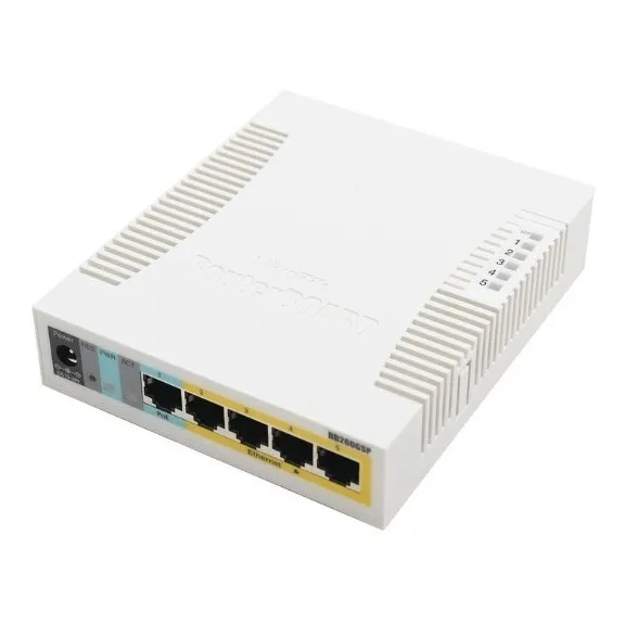 Switch Mikrotik 5 Puertos Poe (pasivo) Gigabit Ethernet Y 1