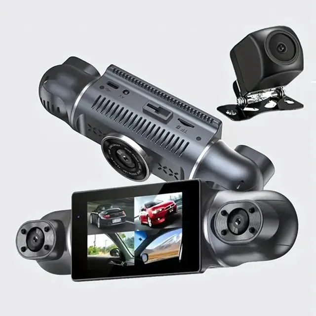 Dash Cam Auto 4 Camaras 360 Wifi + Memoria 64 Gb