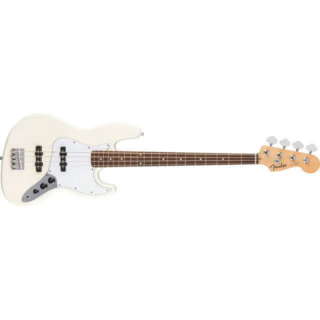 Bajo Eléctrico Fender Jazz Bass Estandar Acabado Del Cuerpo Barnizado Cantidad De Cuerdas 4 Color Blanco Orientación De La Mano Diestro