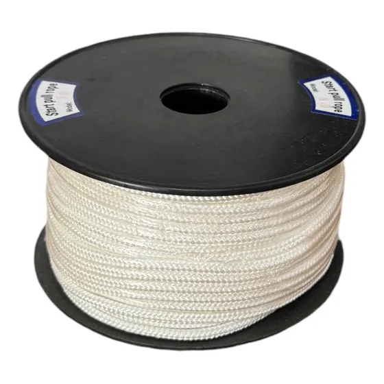 Rollo De Piola Blanco/rojo Reforzada 5mm Con 50mts V&d