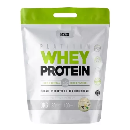 Suplemento en polvo Star Nutrition Platinum Whey Protein Sabor Vainilla Ice Cream en Sachet de 3kg