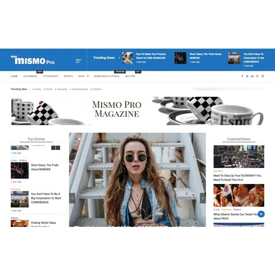 Plantilla Template Wordpress Para Revistas  Periódicos