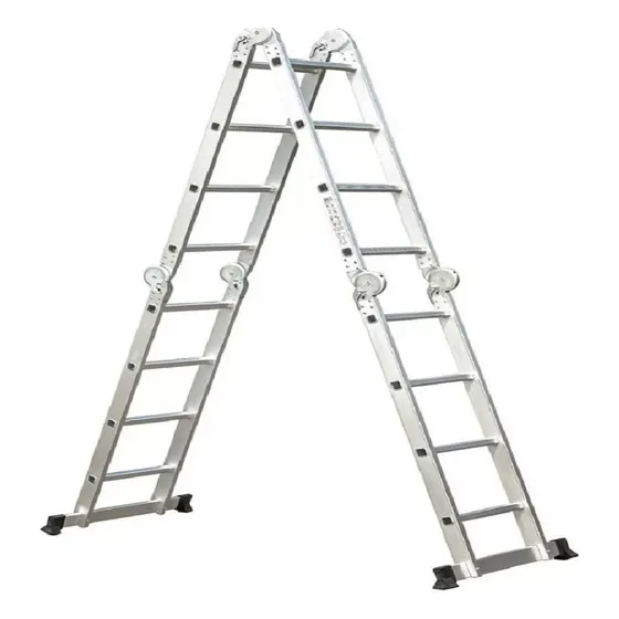 Escalera Andamio Equus De Aluminio Multifunción 4.7m H Y T Color Gris