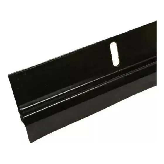 Zócalo De Aluminio Con Goma Negro Para Puertas 1 Metro 