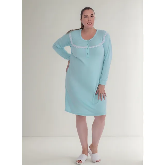 Camison Liso Manga Larga Talles Grandes Mujer 617
