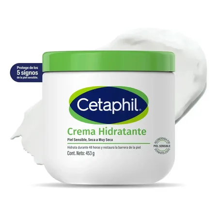 Crema hidratante del cuerpo de cetáfilos para piel seca y sensible 453g - Hidratación para 48h