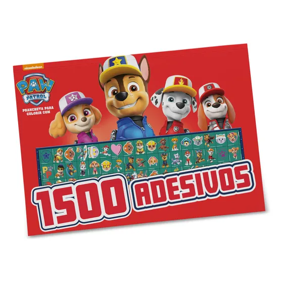 Patrulha Canina Prancheta para Colorir com 1500 Adesivos