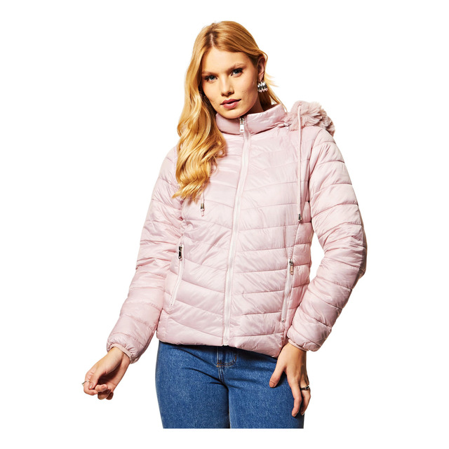Jaqueta Feminina Nylon Peluciada Capuz Facinelli Jaqueta Feminina Nylon Peluciada Capuz Facinelli