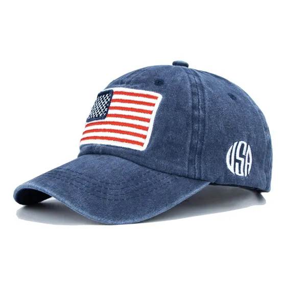 Izus Bandera Estadounidense, Gorra De Béisbol Desgastada, %