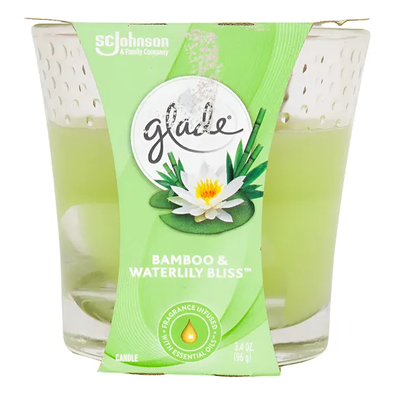 Velas Aromática Glade Bamboo & Waterlily Bliss 96g 1 Mecha
