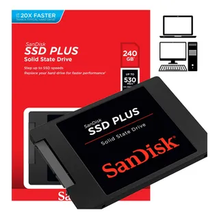 Ssd Sandisk 240gb Plus Interno Sata 530mb/s Original Garantia 3 Anos Ssd Sandisk 240gb Plus Interno Sata 530mb/s Original Garantia 3 Anos