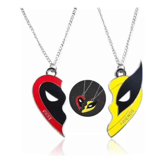 2collar Deadpool Y Wolverine Deadpool X Wolverine Con Cadena