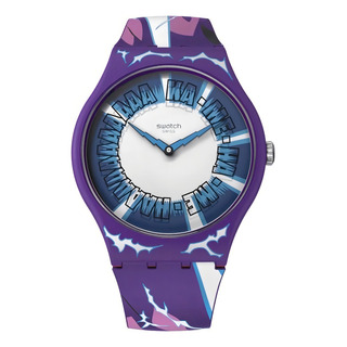 Reloj Swatch Gohan X Swatch Dragonball Z Color De La Malla Violeta Reloj Swatch Gohan X Swatch Dragonball Z Color De La Malla Violeta