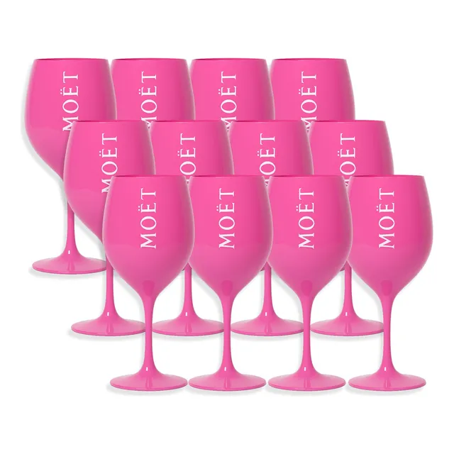Copa De Vidrio Moët Rosa Chicle Champagne 600ml Caja X12u