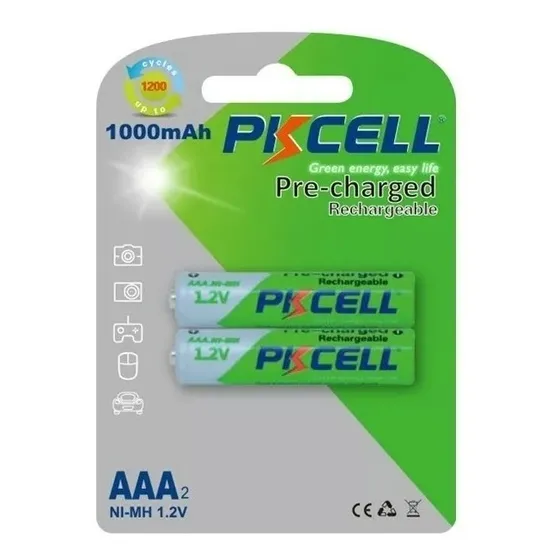 Baterias Recargables Aaa 1000mah De 2 Unidades 1200mwh