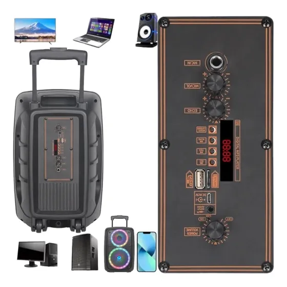 Modulo Decodificador Amplificado Bluetooth Usb Tf Microfono