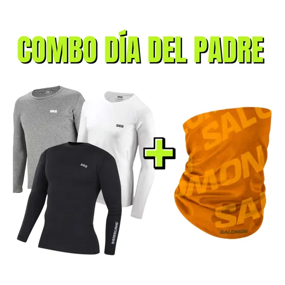 Combo: Remera Térmica Drb + Cuello Térmico Salomon