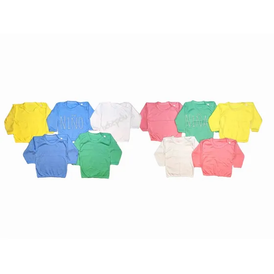Pack 6 Camisetas Bebé Algodón Niño O Niña ( 0-24 Meses)