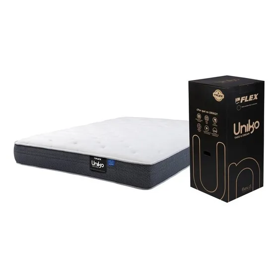 Colchón Enrollado Uniko Flex 2 Plazas Box 150x200 Cm Color Blanco