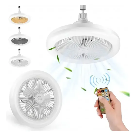 Ventilador de Techo Flexible con Luz LED y Control Remoto