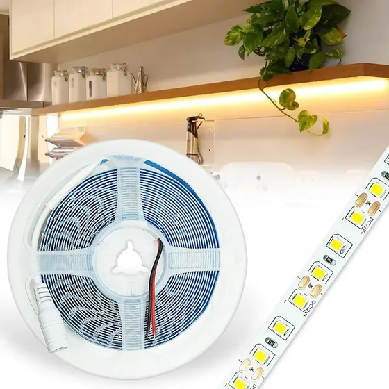 Fita Led Direta 127v 10w E 120leds/m Rolo 10m Não Usa Fonte Luz Branco-quente 3000K