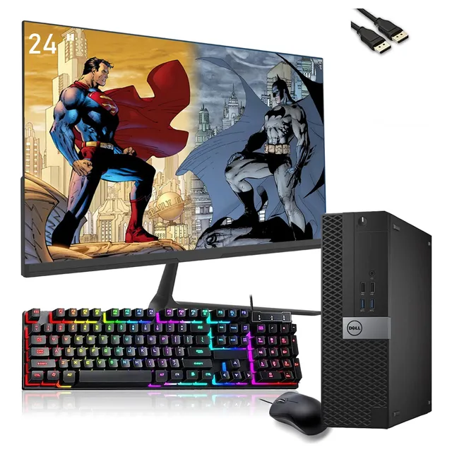 Dell Optiplex 5050 Sff Pc Intel I5 7500 16g 256g Monitor 24 