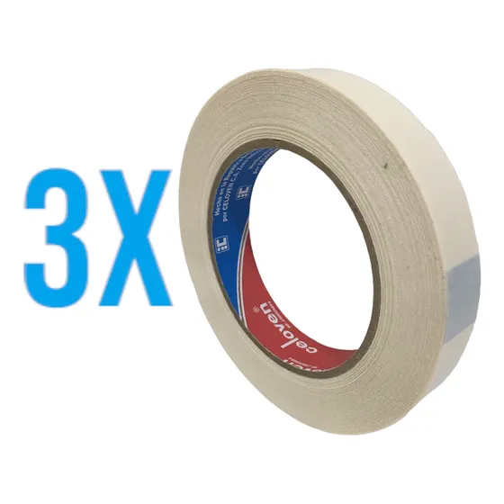 Cinta Doble Faz Celoven Transparente De 3/4 X 45 Mts Fino