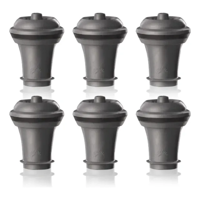 Tapon Al Vacio Para Vino Vacu Vin 6pcs Color Gris