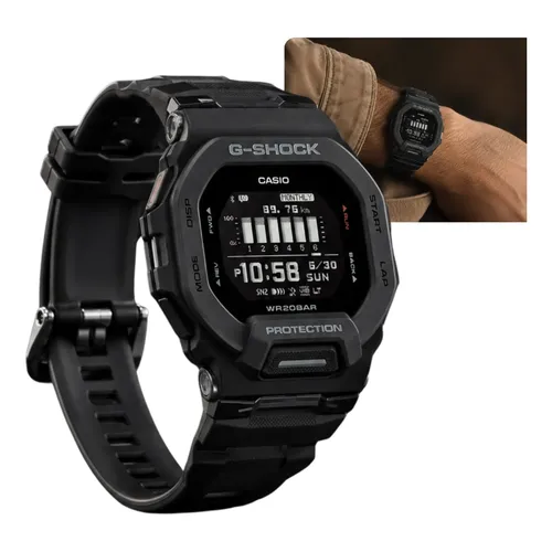 Relógio de pulso Casio GG-B100-1ADR com corria de resina cor preto