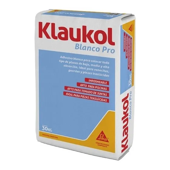 Klaukol Blanco Pro X 30 Kg Pegamento Para Pegar Venecitas