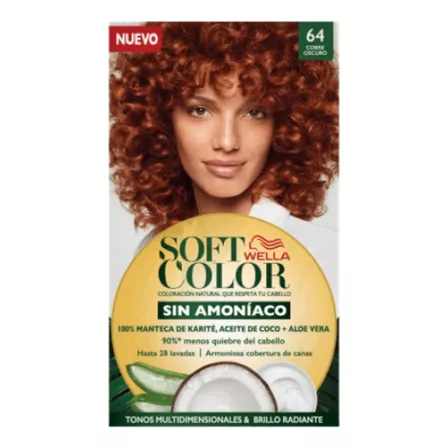 Kit Tinte Wella Professionals  Soft color Tinte de cabello tono 64 cobre oscuro para cabello