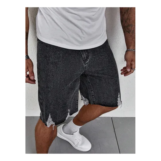 Shein Manfinity Homme Shorts Jean Rasgado 4 Bolsillos