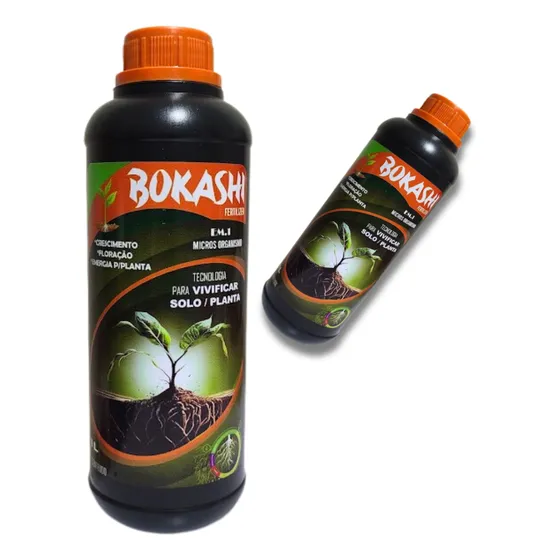 Adubo Bokashi Organico 1 L Frutiferas/ Flores Rende 200lts
