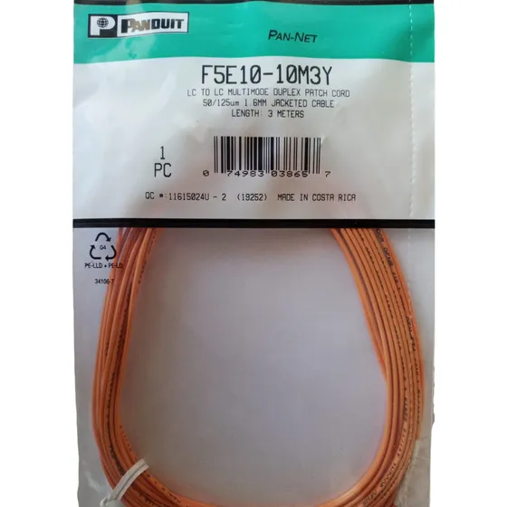 Patch Cord Panduit Fibra Lc To Lc Multimode Duplex  3 Metros