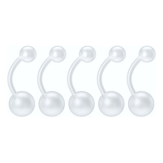 Piercing Invisible, Transparente, Ombligo, 5 Piezas Piercing Invisible, Transparente, Ombligo, 5 Piezas