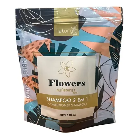 Kit 100 Sachê Shampoo Condicionador Flower 30ml Hotel Motel