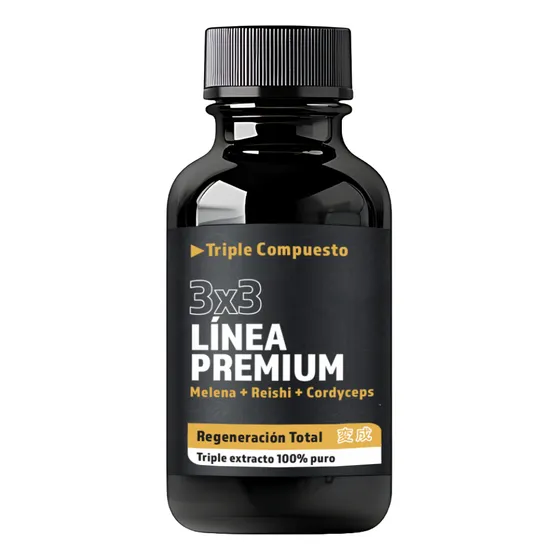 Melena + Cordyceps + Reishi Triple Extracto 100% Puro 3x3