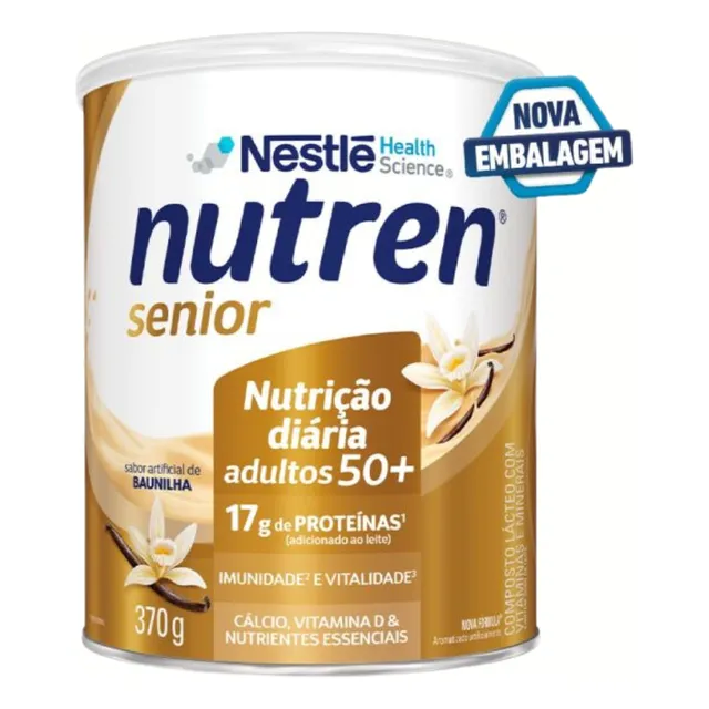 Suplemento Nestlé Nutren Senior sabor baunilha Em Po de 370g