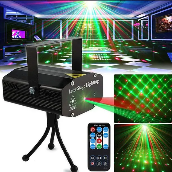 ~ Proyector Láser Navideño Figuras Bicolor Outdoor Control