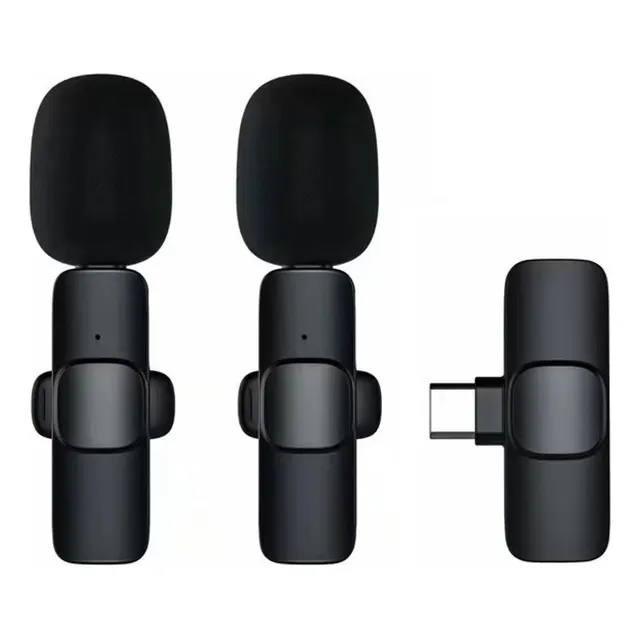 Micrófono Lavalier Inalámbrico Bluetooth Micrófono de Solapa para iPhone PC Gamer Micrófono Condensador con Cancelación de Ruido 24H Duración y USB-C Compatible con Cámara Streaming y Juegos