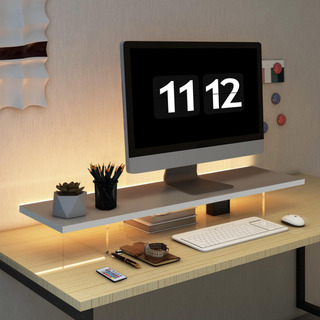 Soporte Para Monitor La Queenie De Madera Y Acrílico Con Luz Soporte Para Monitor La Queenie De Madera Y Acrílico Con Luz