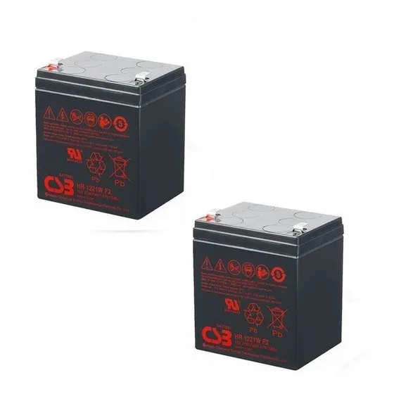 Kit2 Bat Csb Hr1221 12v 5ah Nobreak Sms Station Ii Ust1200bi